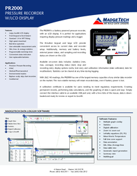 Thumbnail of document Data Sheet - PR2000 Pressure Recorder with LCD Display